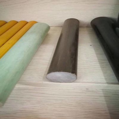 Diameter 38 mm FRP ronde staaf van bruine kleur gemaakt van E-glas roving en Iso hars voor elektriciteitsisolatie